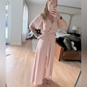 Show me your MuMu. Sophia Wrap Dress in Dusty Blush. Size Small